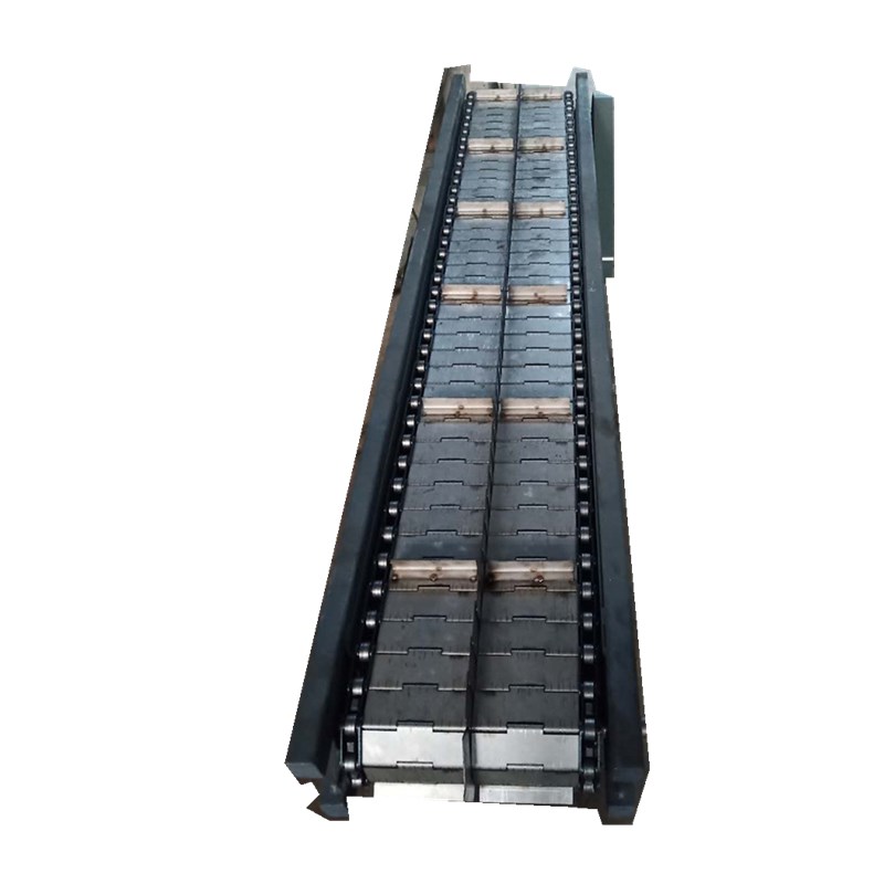 荣达 定制带隔板链板输送机 提升机 带溜槽 速度可调